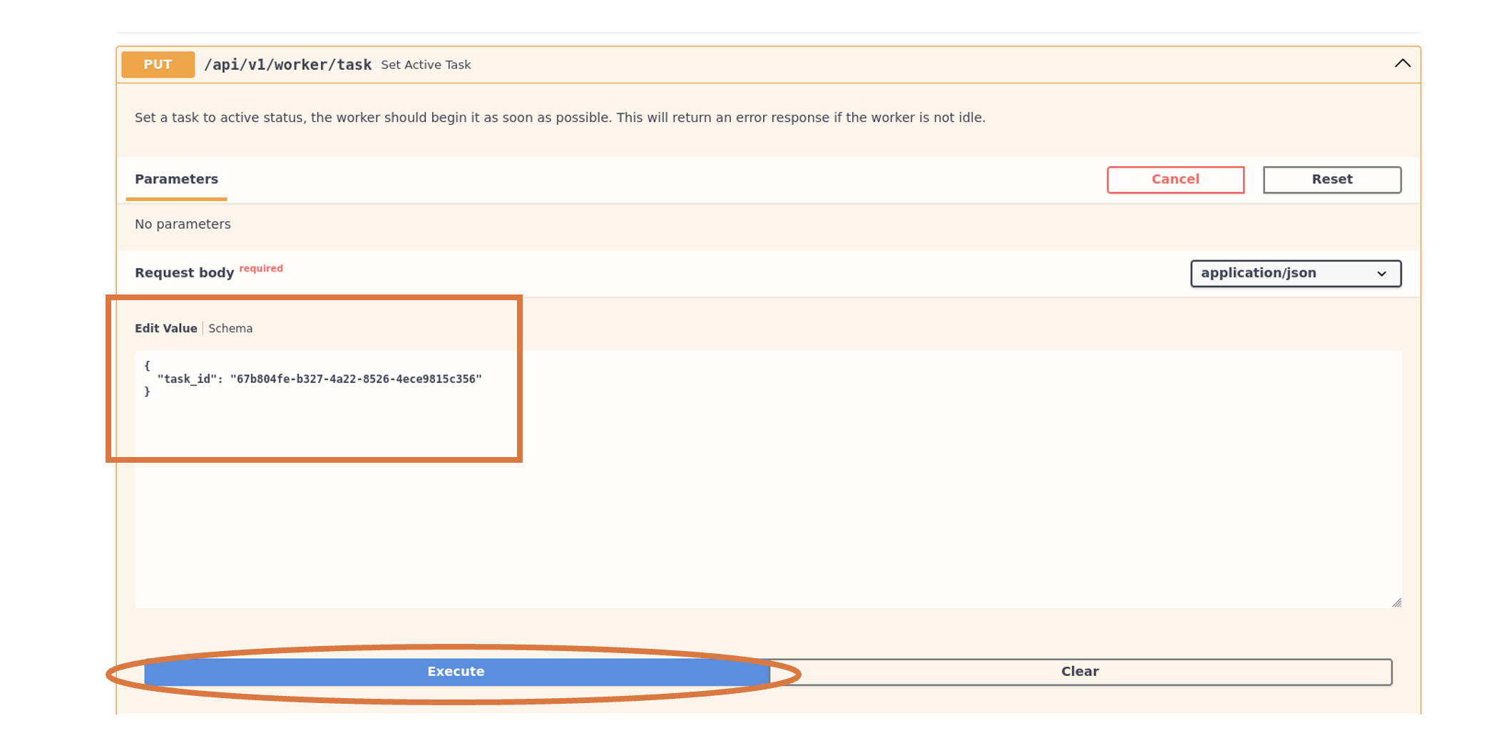 Set active task